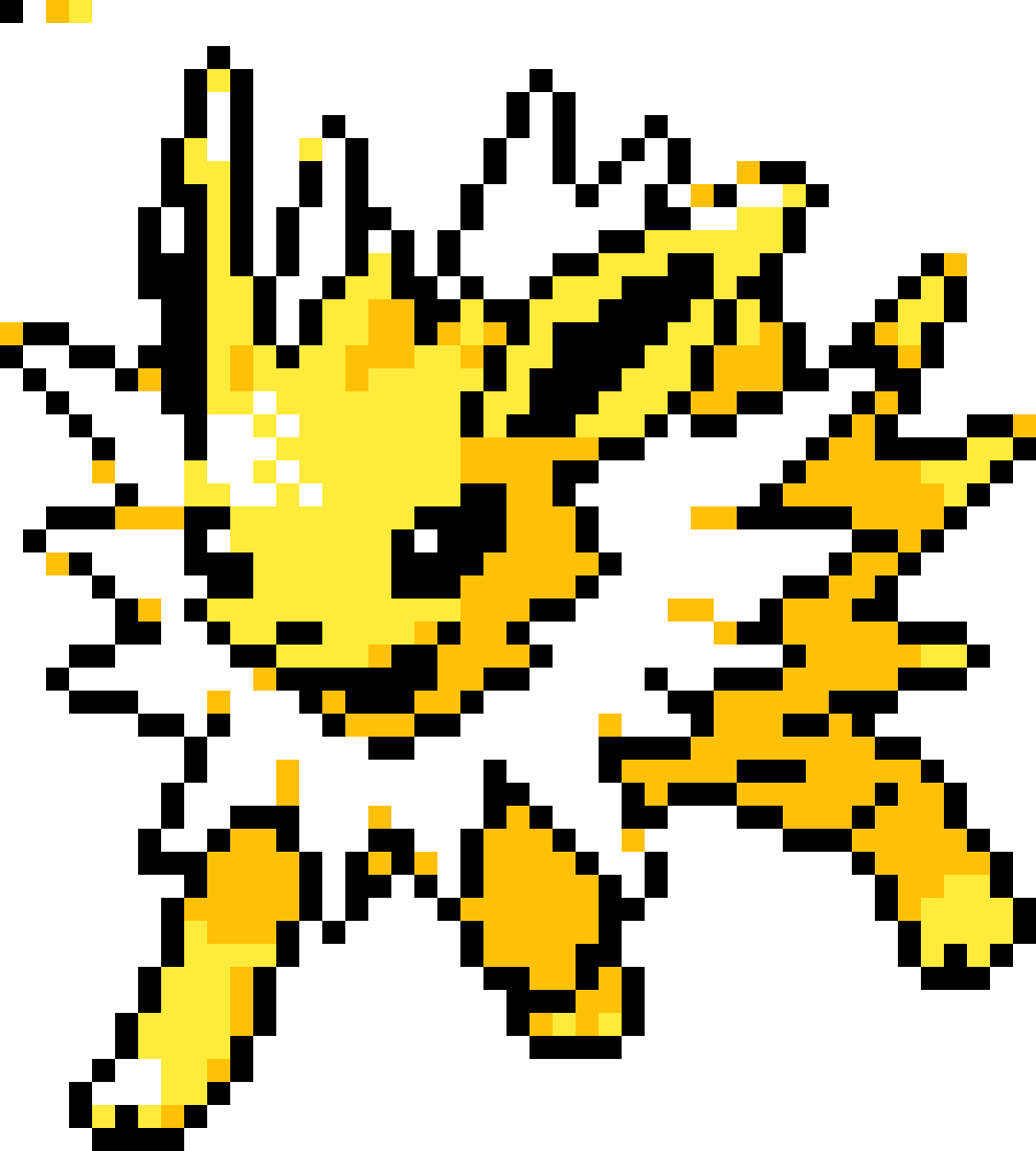 Jolteon - Jolteon Minecraft Pixel Art (1080x1200), Png Download
