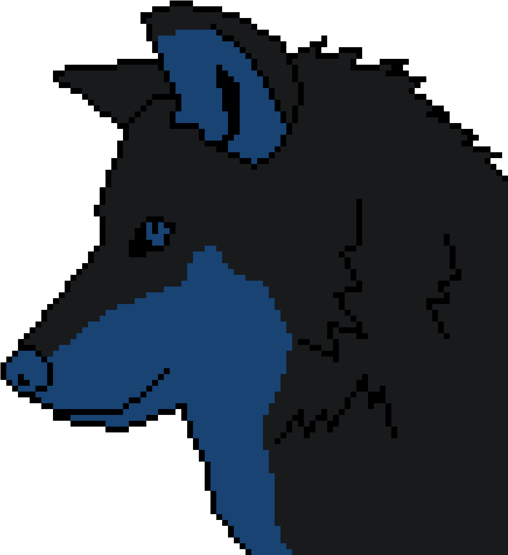 Blue And Black Wolf - Dog (1200x1200), Png Download