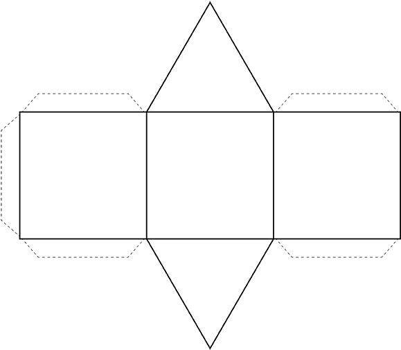 Geometry Clipart 3d Shape - Siatka Graniastosłupa Prostego Trójkątnego (600x600), Png Download