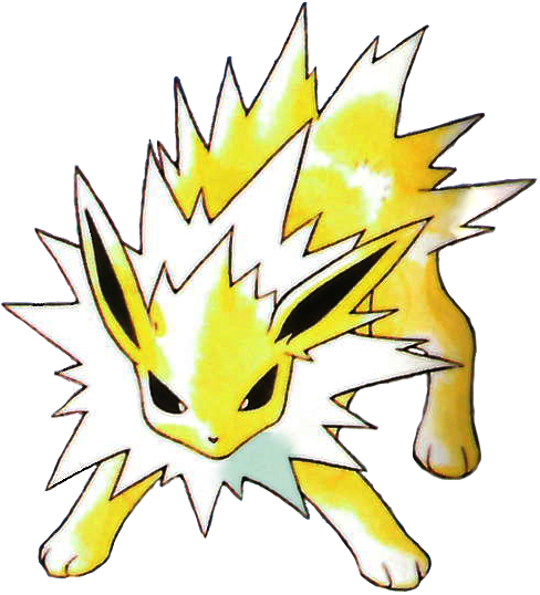 Surge To Celadon City - Jolteon Gen 1 Art (488x538), Png Download