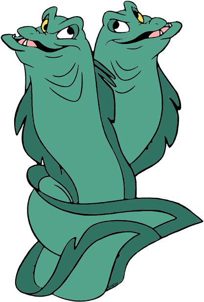Ursula Clip Art - Little Mermaid Flotsam And Jetsam (426x624), Png Download