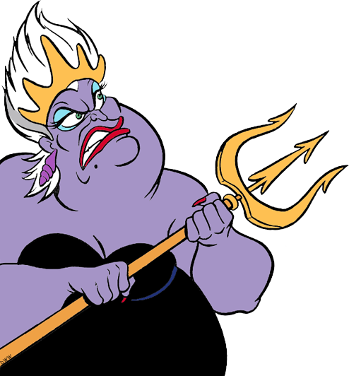 Trident Angry Ursula, Trident - Ursula Trident (494x532), Png Download