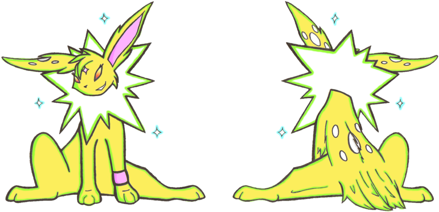 Clip Art Free Library Carleevee Form By Ladyfoxling - Sad Jolteon (900x481), Png Download