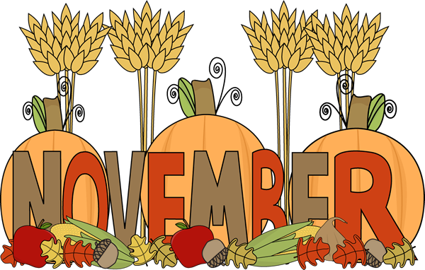 November - November Clipart (600x382), Png Download