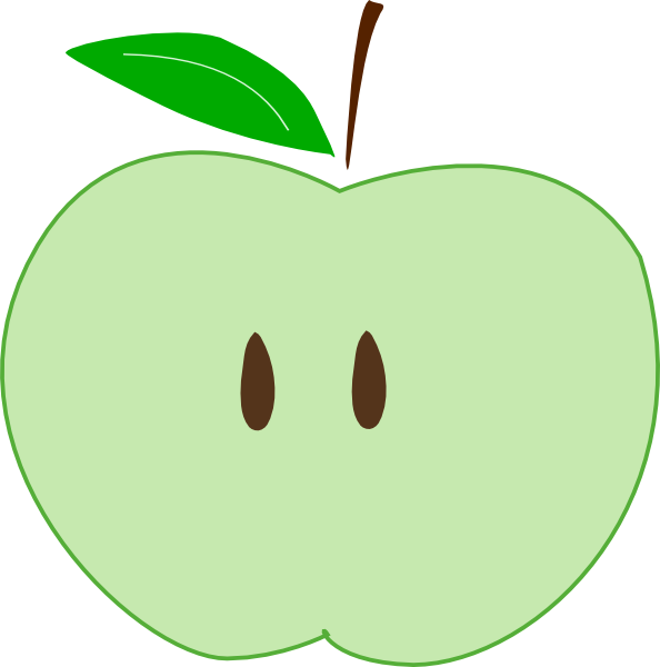 How To Set Use Green Apple Slice Clipart (594x600), Png Download