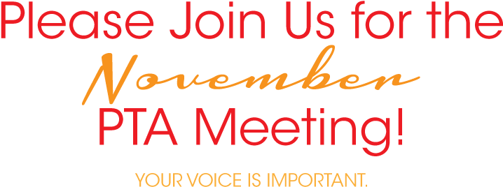 Pta Meeting November - November Pta Meeting (750x307), Png Download