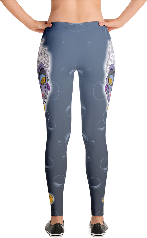Ursula Sugar Skull Villain Leggings - Leggings (1000x1000), Png Download