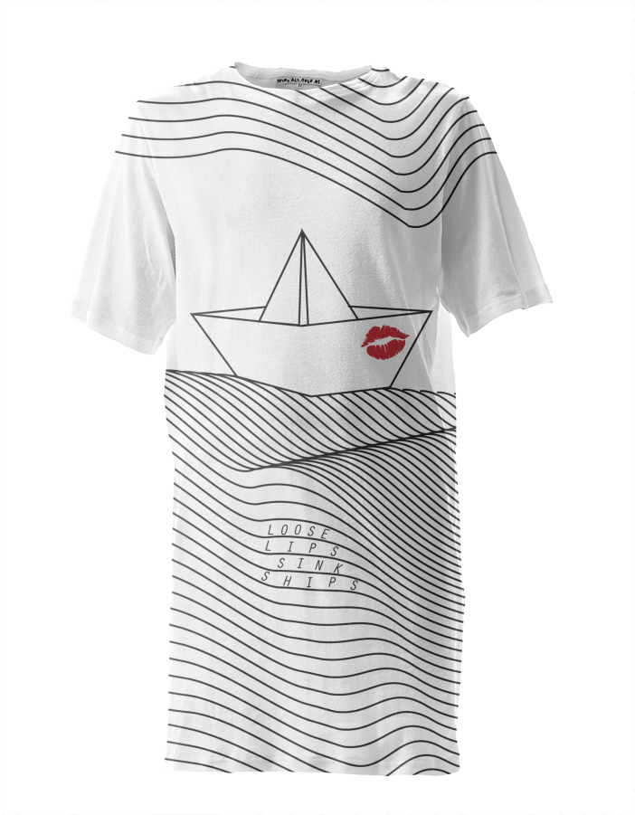 Loose Lips Sink Ships $54 - T-shirt (709x921), Png Download