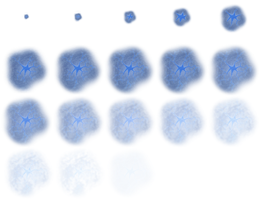 Glowing Orb Png Sprite - Puff Sprite Sheet (504x504), Png Download