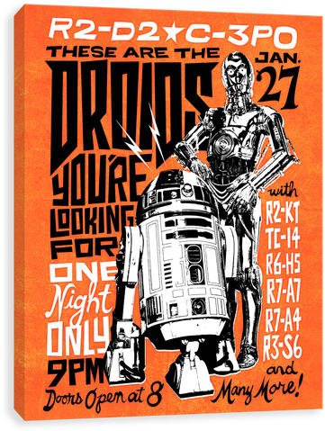 The Droids You're Looking For - Star Wars Domestic Poster, Black (500x500), Png Download