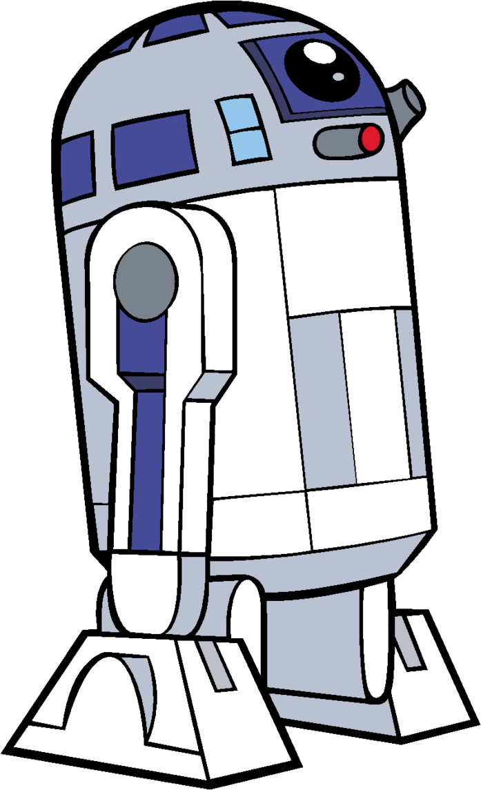 Kisekae 2 Prop - Star Wars Cartoon R2d2 (697x1145), Png Download