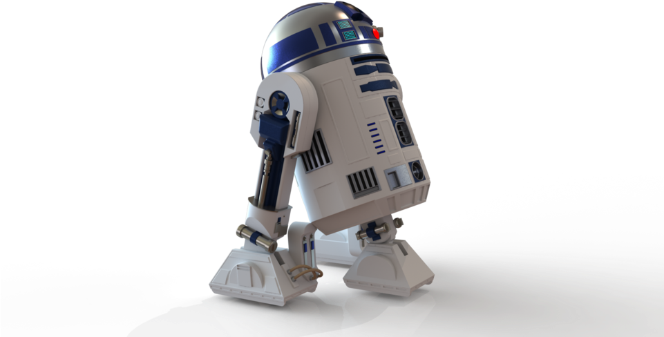 Load In 3d Viewer Uploaded By Anonymous - R2-d2 (960x540), Png Download