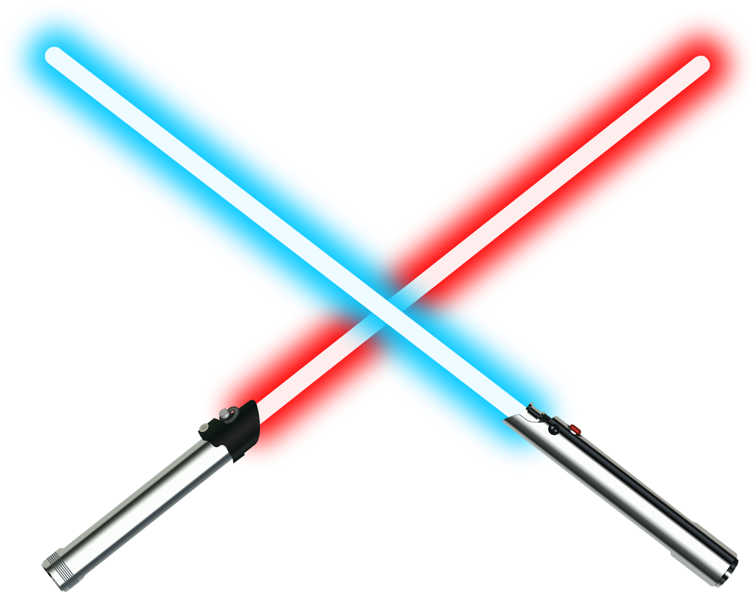 Bandai Star Wars Model Kit - Red And Blue Lightsabers (1600x1280), Png Download