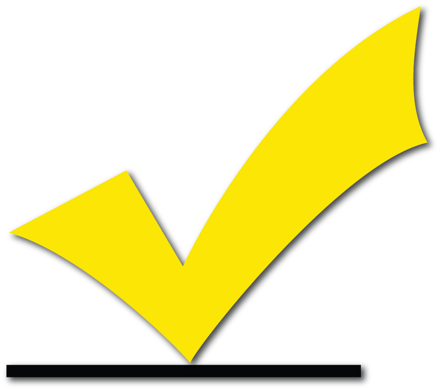 Picture - Check Mark Png Yellow (903x800), Png Download