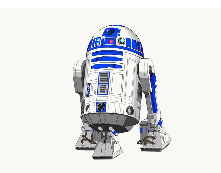 Play Video - R2-d2 (1400x1049), Png Download