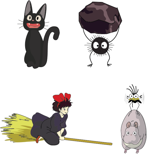 Studio Ghibli Characters Png (612x792), Png Download