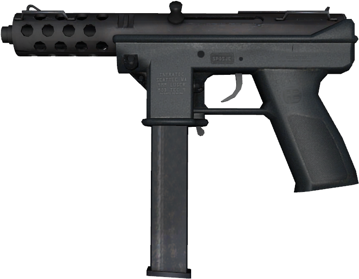 List Of My Personal Favourite Pistols - Tec 9 Cut Out (751x578), Png Download