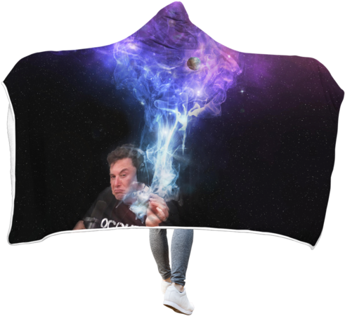 3d Elon Musk Smoking Out Space Full-print Hooded Blanket - Elon Musk Smokes T Shirt (500x500), Png Download