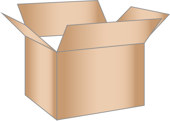 Cardboard Recycling With Words Cardboard Box - Box (587x419), Png Download