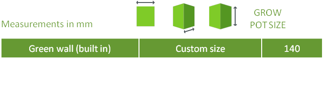 Built In Green Wall Specifications - Wall (675x182), Png Download