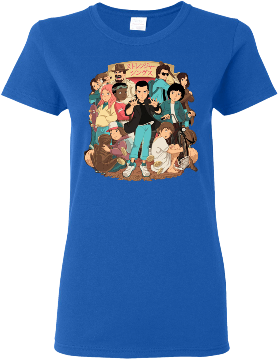 Stranger Things And Studio Ghibli T-shirt Hoodie Sweater - Customized Baseball / Softball Team 2 Color Glitter (1155x1155), Png Download
