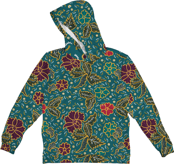 Vintage Flowers Hoodie - Notebook : My Note My Idea ,8 X 10, 110 Pages : Vintage-batik-flowers: (600x564), Png Download