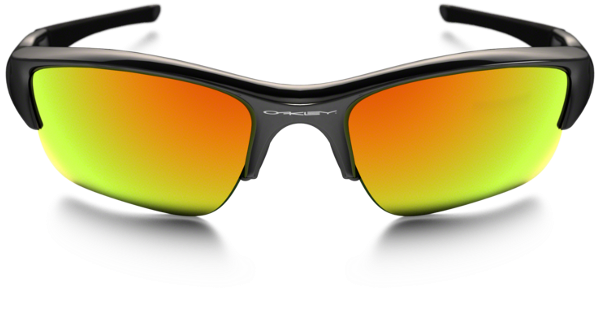 Oakley Flak Jacket Xlj Polished Black Fire Iridium (640x357), Png Download