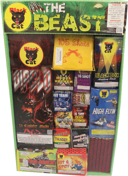 Beast - Beast Black Cat Fireworks (509x700), Png Download