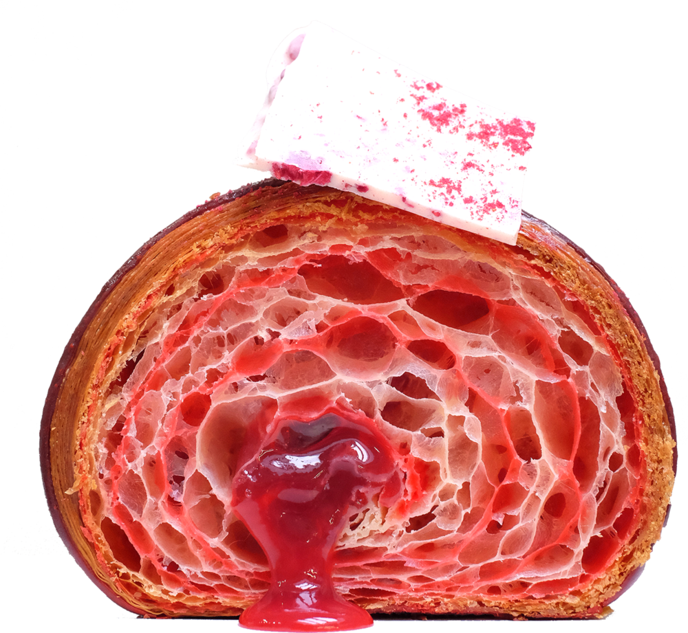 Raspberry - Croissant (1000x921), Png Download