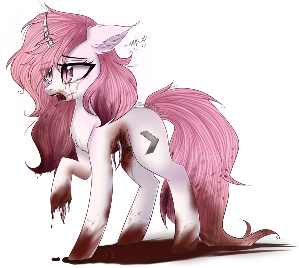 Queenofsilvers, Bleeding, Bleeding Horn, Blood, Blood - My Little Pony: Friendship Is Magic (1024x936), Png Download