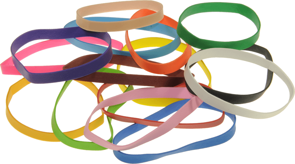 Rubber Band Png - Colored Rubber Bands (1024x570), Png Download