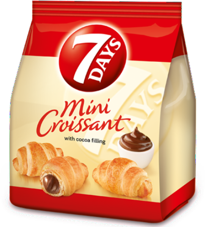 Croissants Mini With Cocoa Filling, 7 Days, 185g - 7 Days Mini Croissant (480x480), Png Download