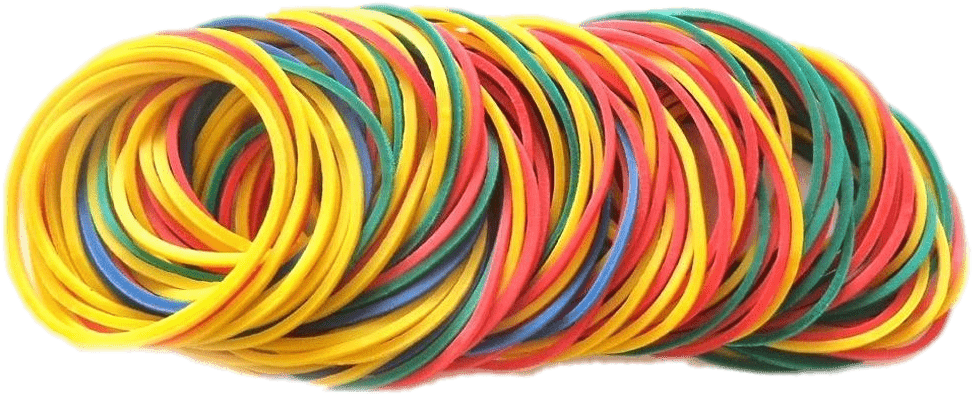 Coloured Rubber Bands - Colorful Rubber Band (1000x1000), Png Download