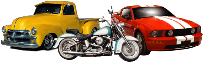 Car, Truck, And Motorcycle Show - Car Truck And Bike Show (725x249), Png Download