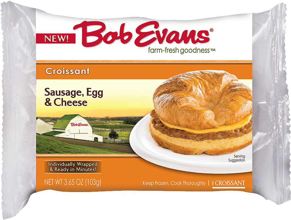 Bob Evans English Muffin Sausage Egg & Cheese 4.4 (1000x1000), Png Download