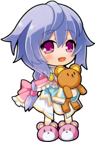 09 Plutia Chibi - Hyperdimension Neptunia Chibi (345x469), Png Download