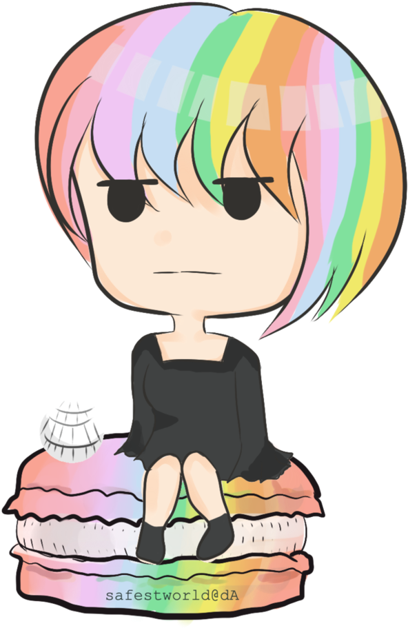 Macaroons Drawing Chibi Library - Drawing (806x991), Png Download