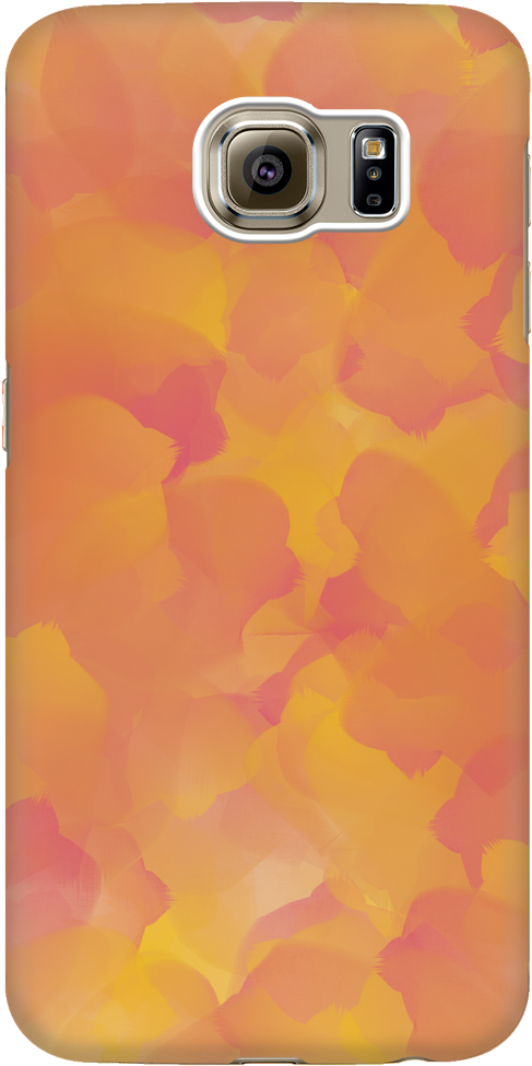 Orange And Pink Watercolor Phone Case - Samsung Galaxy S6 Hoesje - Marble Wood (1024x1024), Png Download
