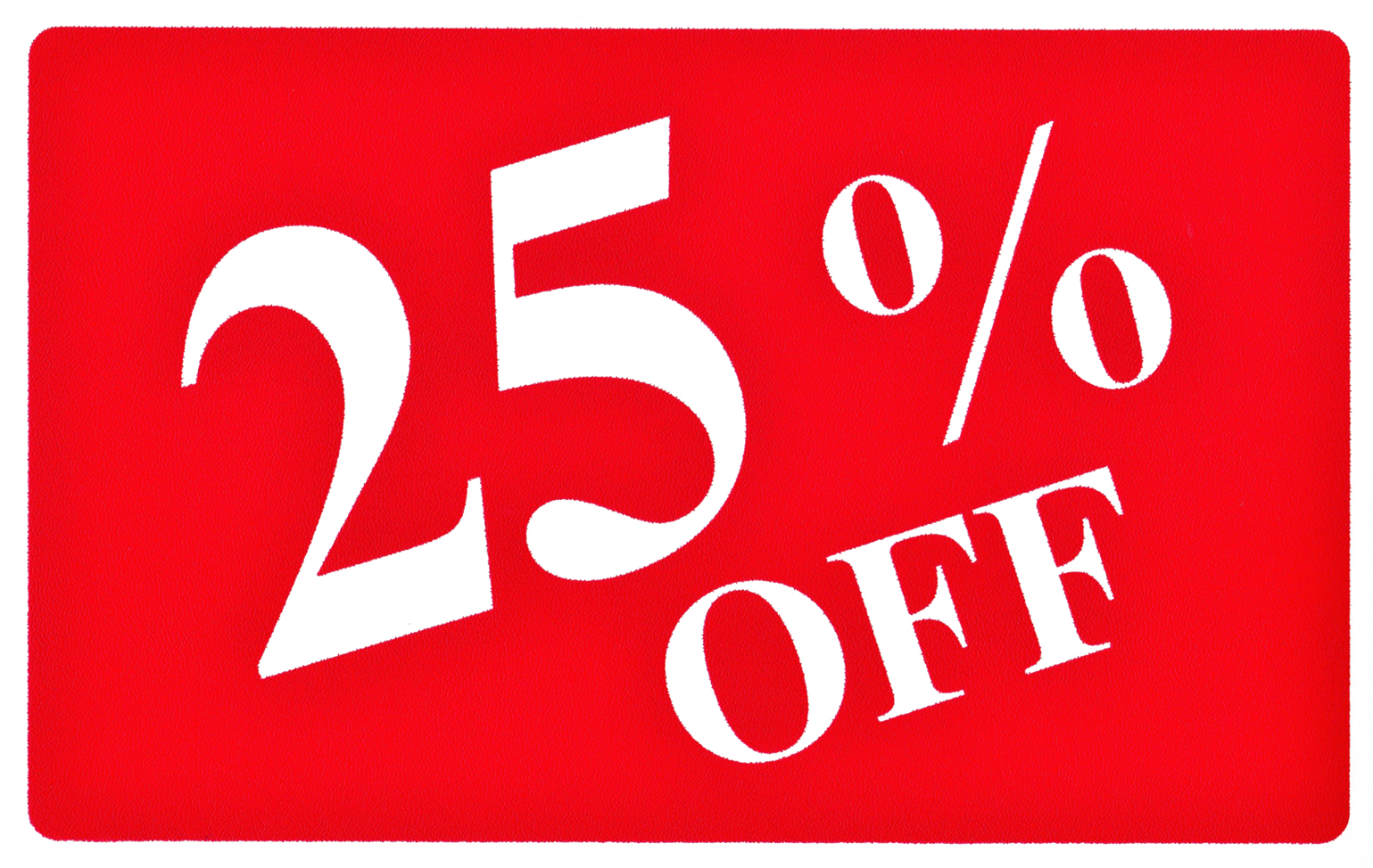 25 Off Free Png - 888 Display Usa Plastic 50% Off Store Message Sign (1539x974), Png Download