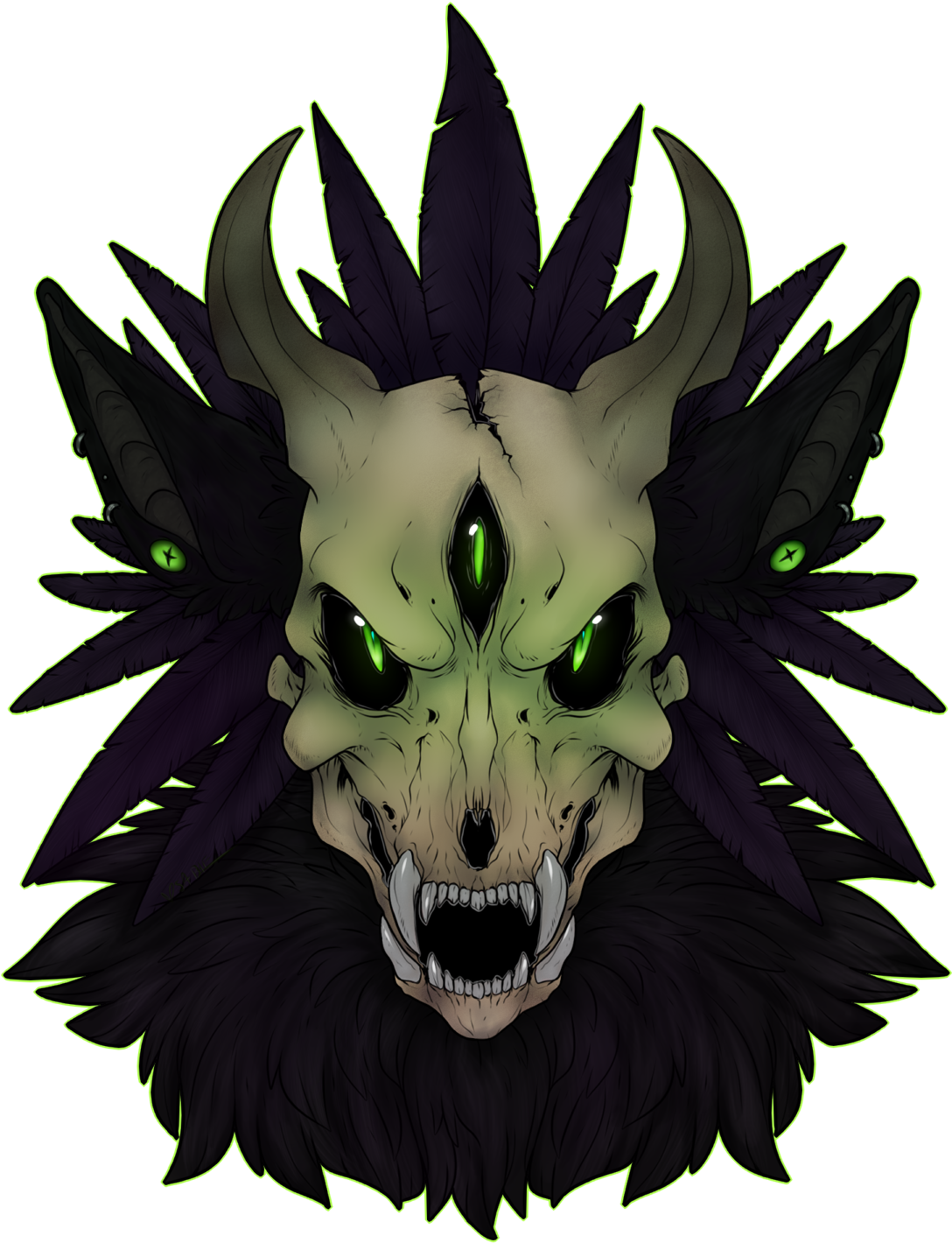 Skull Logo Colored - Mask (1275x1500), Png Download