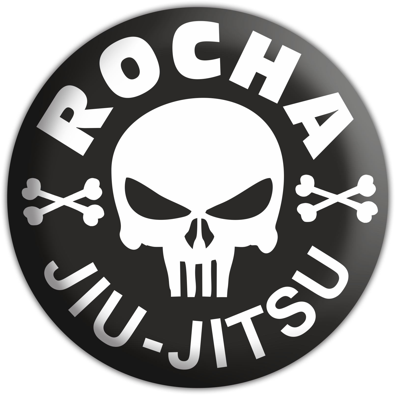 Rocha Skull Logo - Bjj Skull (1654x1654), Png Download