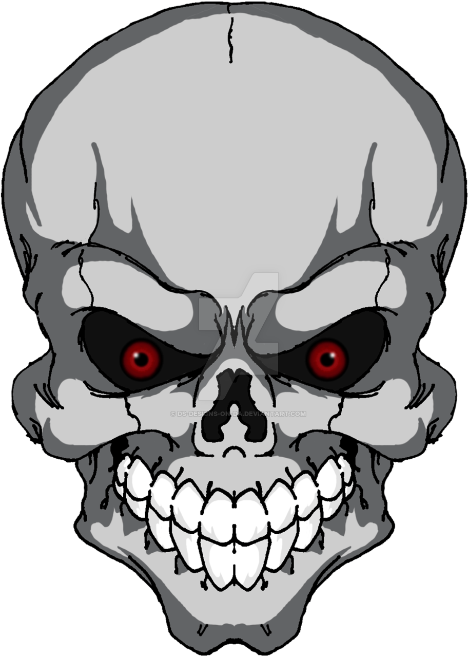 Large Skull Design Designs On Da On Deviantart Png - Skull (1024x1365), Png Download