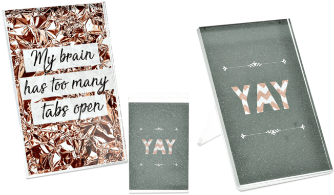 Glitter Acrylic Frame By Starbox - Earrings (740x740), Png Download