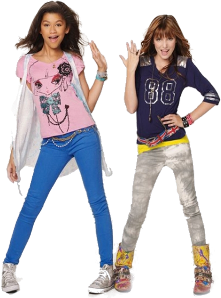 Bella Thorne And Zendaya - Disney Channel Rocky And Cece (757x1055), Png Download