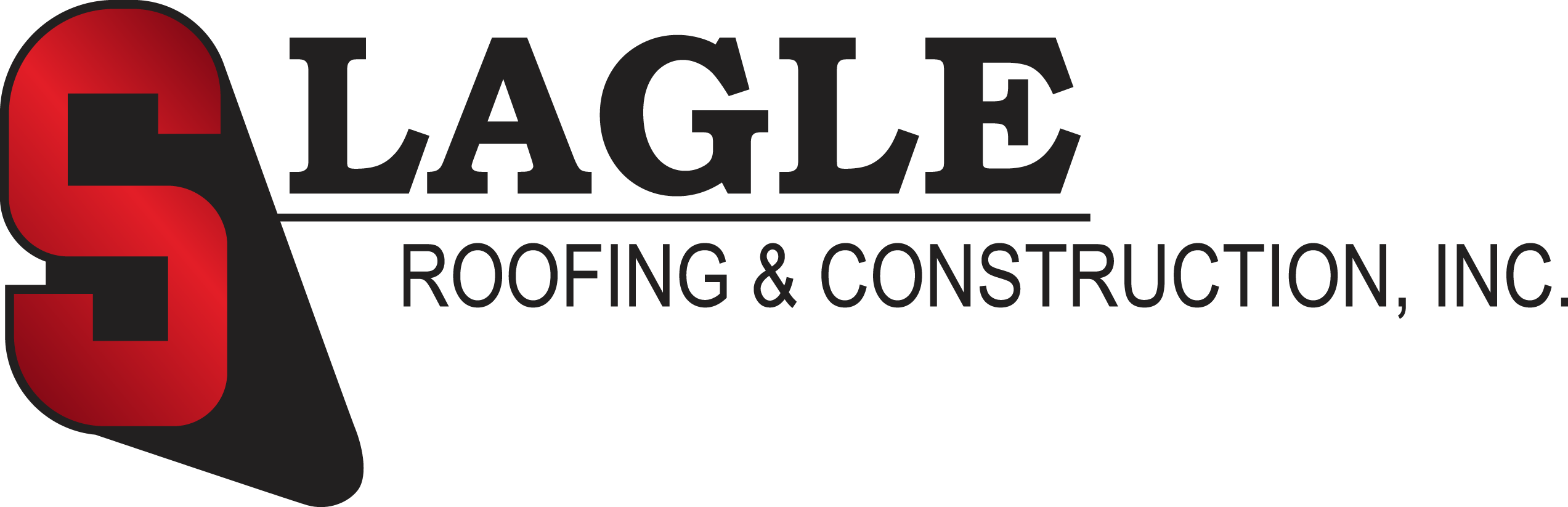 Slagleroofing Trans - Slagle Roofing (2545x823), Png Download