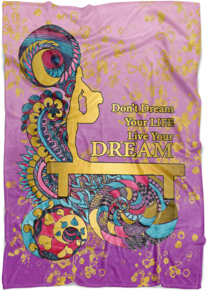 Gymnastics Live Your Dream With Water Colored Zentangle - Motif (1024x1024), Png Download