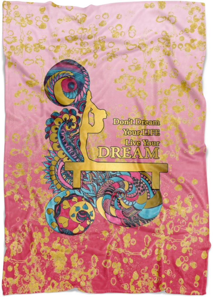 Gymnastics Live Your Dream With Water Colored Zentangle - Illustration (1024x1024), Png Download