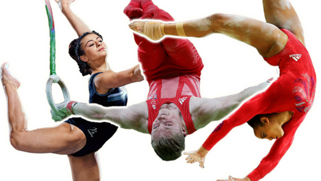 Ellie Downing, Nile Wilson And Claudia Fragapane - Gymnastics (640x360), Png Download