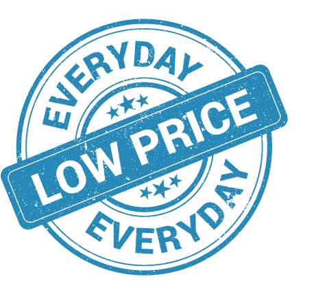 Blue Everyday Low Price (500x427), Png Download