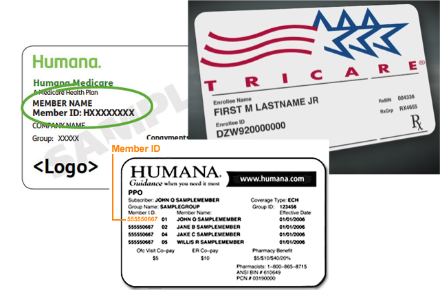 Insurance Plan Entries In Your Insurance Companies - Tricare East Insurance Card (640x422), Png Download